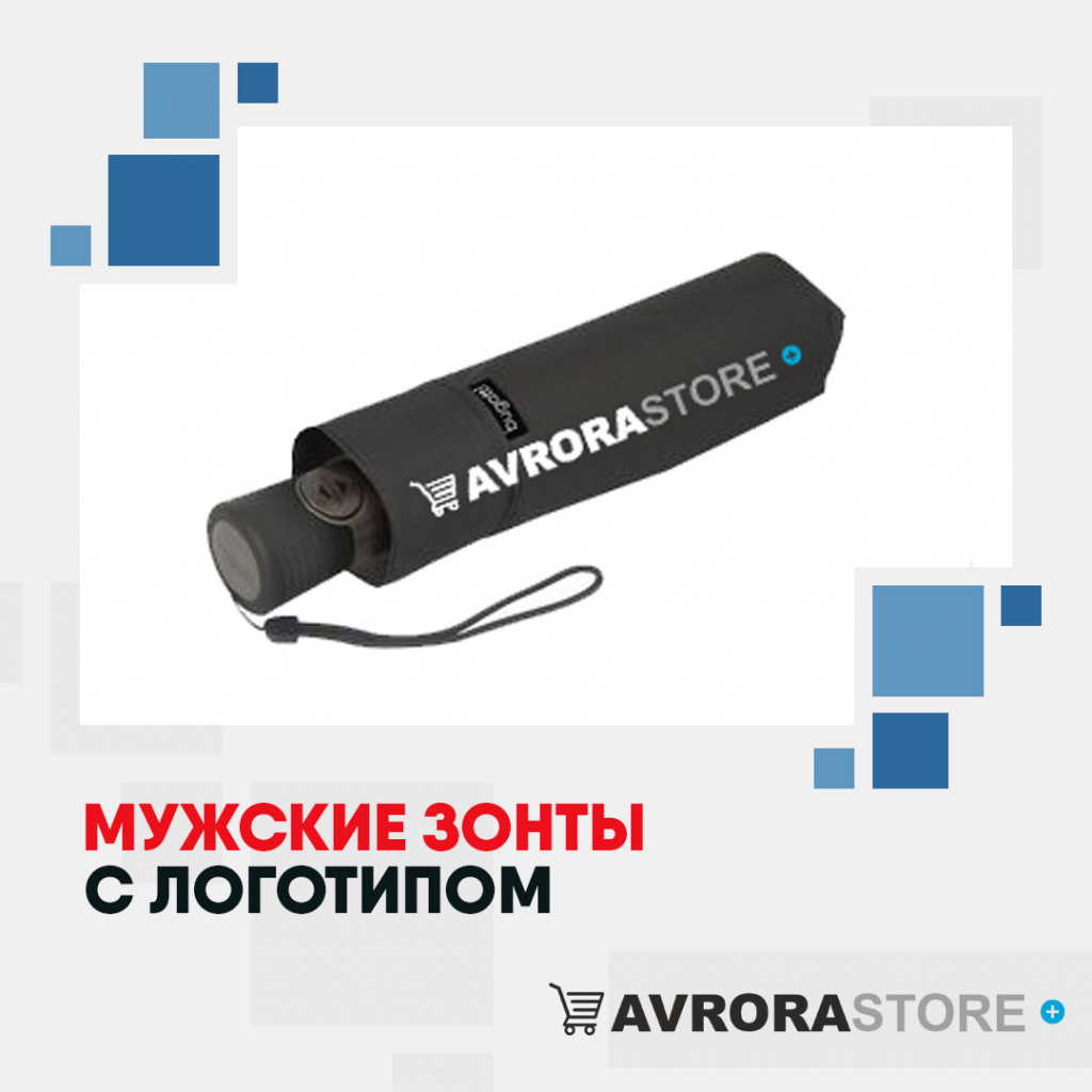 Мужские зонты с логотипом в Екатеринбурге купить на заказ в кибермаркете AvroraSTORE
