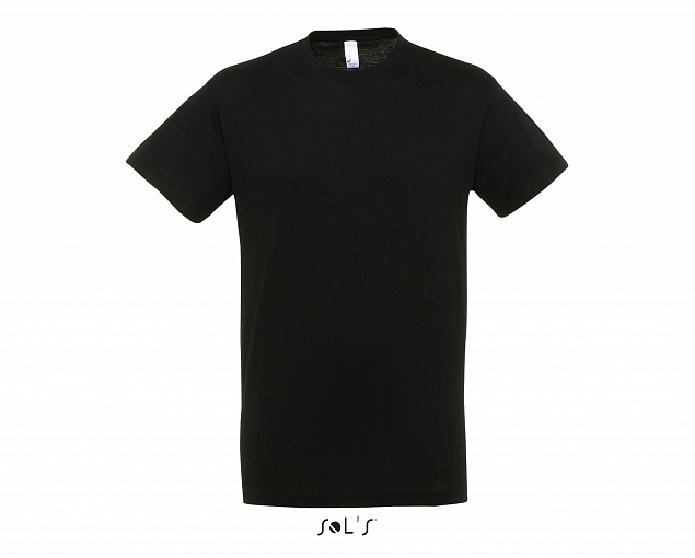 Фуфайка (футболка) REGENT мужская,Глубокий черный XXS с логотипом в Екатеринбурге заказать по выгодной цене в кибермаркете AvroraStore