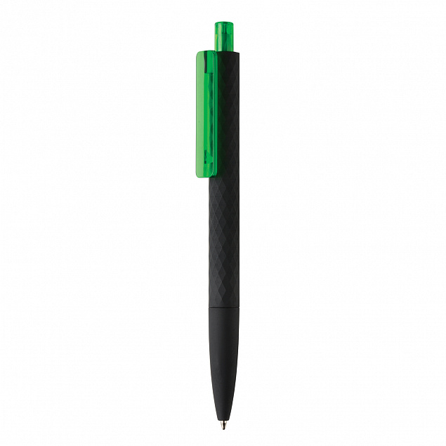 Черная ручка X3 Smooth Touch, зеленый с логотипом в Екатеринбурге заказать по выгодной цене в кибермаркете AvroraStore