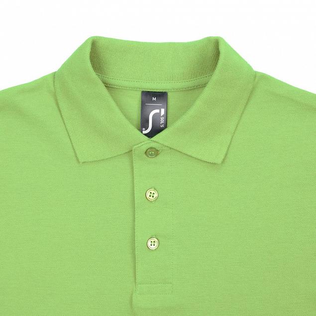 Рубашка поло мужская SPRING 210, зеленое яблоко с логотипом в Екатеринбурге заказать по выгодной цене в кибермаркете AvroraStore