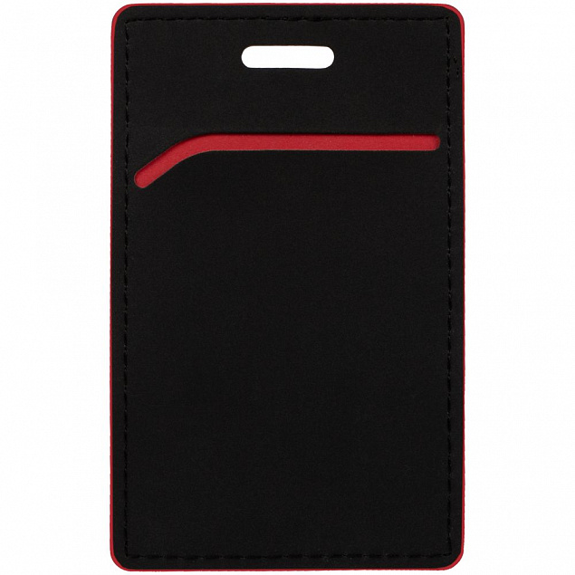 Чехол для пропуска Multimo, черный с красным с логотипом в Екатеринбурге заказать по выгодной цене в кибермаркете AvroraStore