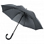 Зонт-трость Alessio, черный с серым с логотипом в Екатеринбурге заказать по выгодной цене в кибермаркете AvroraStore