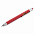 Ручка шариковая Construction, мультиинструмент, красная с логотипом в Екатеринбурге заказать по выгодной цене в кибермаркете AvroraStore