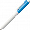 Ручка шариковая Hint Special, белая с голубым с логотипом в Екатеринбурге заказать по выгодной цене в кибермаркете AvroraStore