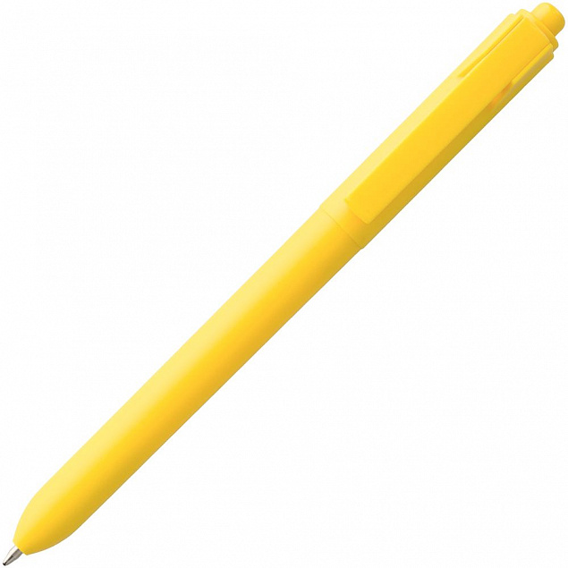 Ручка шариковая Hint, желтая с логотипом в Екатеринбурге заказать по выгодной цене в кибермаркете AvroraStore