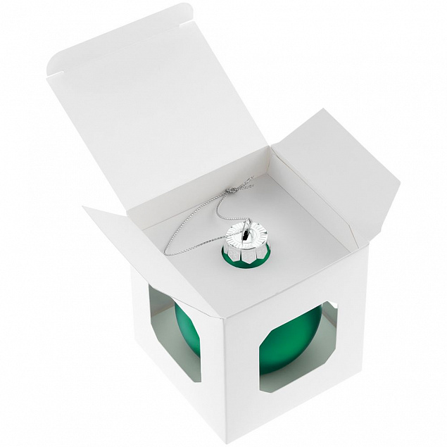 Елочный шар Finery Matt, 8 см, матовый зеленый с логотипом в Екатеринбурге заказать по выгодной цене в кибермаркете AvroraStore