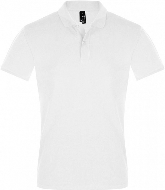 Рубашка поло мужская PERFECT MEN 180 белая с логотипом в Екатеринбурге заказать по выгодной цене в кибермаркете AvroraStore