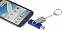 Флешка Double Twist 16 Гб синяя с логотипом в Екатеринбурге заказать по выгодной цене в кибермаркете AvroraStore