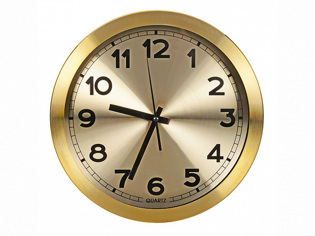 Часы настенные Кларк, золотистый с логотипом в Екатеринбурге заказать по выгодной цене в кибермаркете AvroraStore