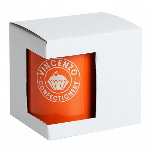 Коробка для кружки с окошком, белая с логотипом в Екатеринбурге заказать по выгодной цене в кибермаркете AvroraStore