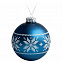 Елочный шар «Скандинавский узор», 10 см, синий с логотипом в Екатеринбурге заказать по выгодной цене в кибермаркете AvroraStore