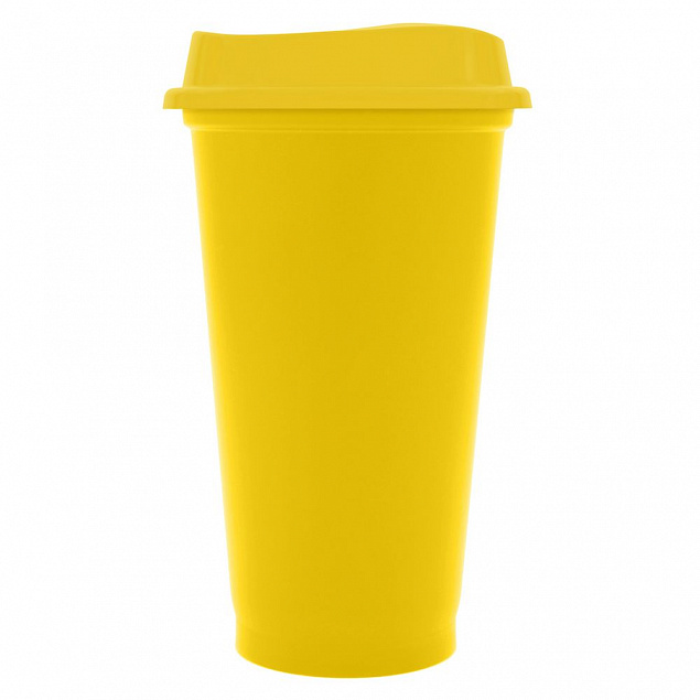 Стакан с крышкой Color Cap, желтый с логотипом в Екатеринбурге заказать по выгодной цене в кибермаркете AvroraStore