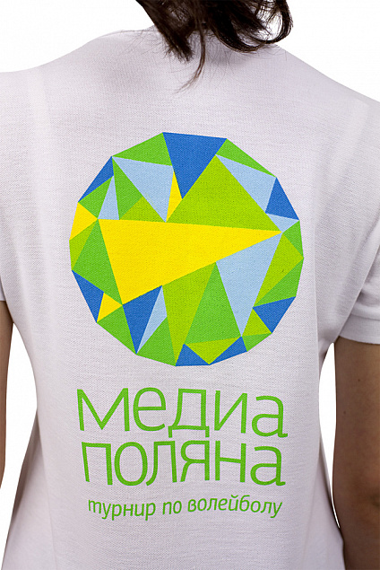 Рубашка поло женская PEOPLE 210, белая с логотипом в Екатеринбурге заказать по выгодной цене в кибермаркете AvroraStore