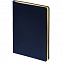 Ежедневник Nebraska Flex, недатированный, синий с золотистым с логотипом в Екатеринбурге заказать по выгодной цене в кибермаркете AvroraStore