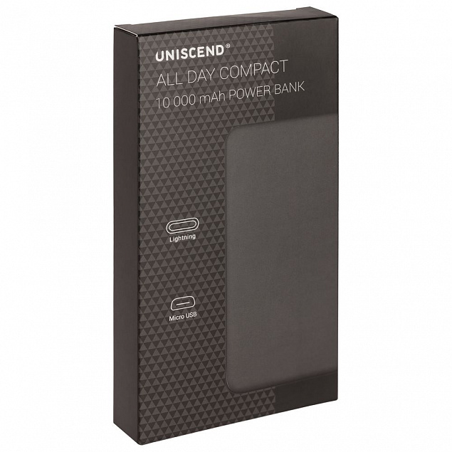 Внешний аккумулятор Uniscend All Day Compact 10 000 мАч, красный с логотипом в Екатеринбурге заказать по выгодной цене в кибермаркете AvroraStore