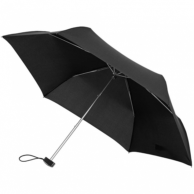 Зонт складной Rain Pro Flat, черный с логотипом в Екатеринбурге заказать по выгодной цене в кибермаркете AvroraStore