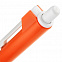 Ручка шариковая Hint Special, белая с оранжевым с логотипом в Екатеринбурге заказать по выгодной цене в кибермаркете AvroraStore