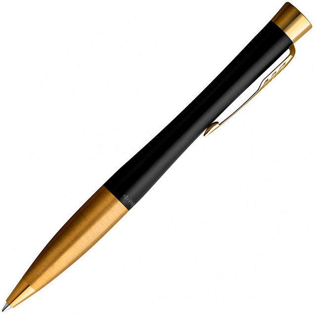 Ручка шариковая Parker Urban Twist Black GT с логотипом в Екатеринбурге заказать по выгодной цене в кибермаркете AvroraStore