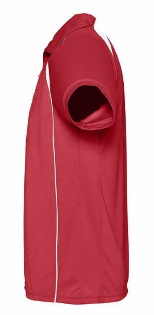 Спортивная рубашка поло Palladium 140 красная с белым с логотипом в Екатеринбурге заказать по выгодной цене в кибермаркете AvroraStore
