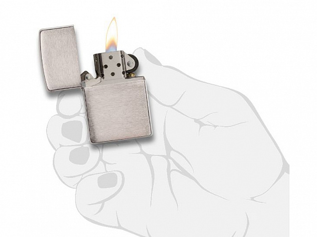 Зажигалка ZIPPO Armor™ c покрытием Brushed Chrome с логотипом в Екатеринбурге заказать по выгодной цене в кибермаркете AvroraStore