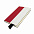 Бизнес-блокнот UNI, A5, бело-красный, мягкая обложка, в линейку, черное ляссе с логотипом в Екатеринбурге заказать по выгодной цене в кибермаркете AvroraStore