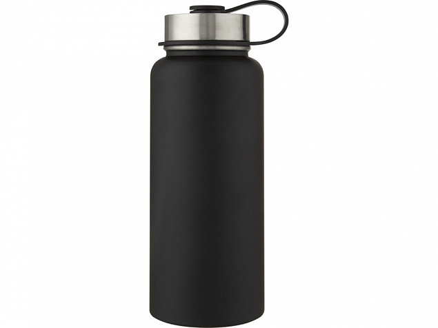 Supra медная спортивная бутылка объемом 1 л с вакуумной изоляцией и 2 крышками, черный с логотипом в Екатеринбурге заказать по выгодной цене в кибермаркете AvroraStore