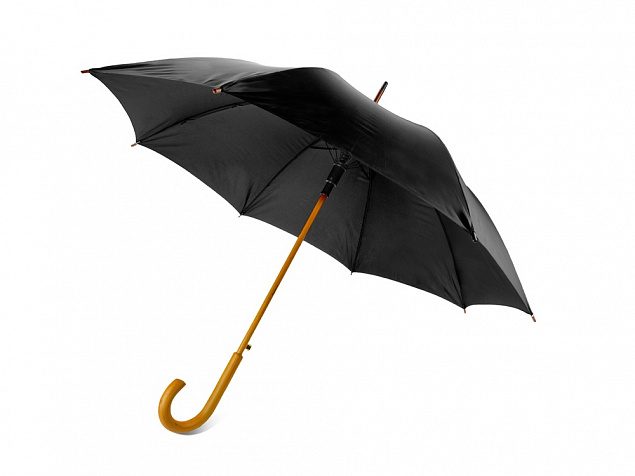 Зонт-трость Радуга, черный с логотипом в Екатеринбурге заказать по выгодной цене в кибермаркете AvroraStore