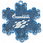 Пешеходный светоотражатель «Снежинка», синий с логотипом в Екатеринбурге заказать по выгодной цене в кибермаркете AvroraStore
