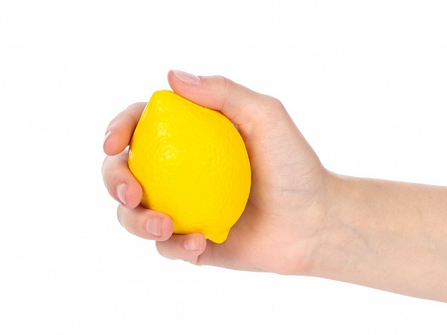 Антистресс «Лимон» с логотипом в Екатеринбурге заказать по выгодной цене в кибермаркете AvroraStore