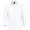 Рубашка мужская с длинным рукавом BOSTON, белая с логотипом в Екатеринбурге заказать по выгодной цене в кибермаркете AvroraStore
