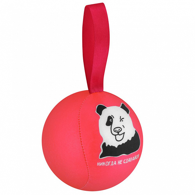Шарик-антистресс с пожеланием «Панда», розовый с логотипом в Екатеринбурге заказать по выгодной цене в кибермаркете AvroraStore
