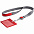 Чехол для карточки с лентой и ретрактором Devon, красный с логотипом в Екатеринбурге заказать по выгодной цене в кибермаркете AvroraStore