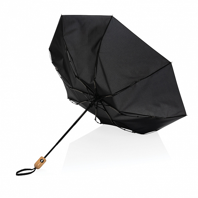Автоматический зонт Impact из RPET AWARE™ с бамбуковой ручкой, d94 см с логотипом в Екатеринбурге заказать по выгодной цене в кибермаркете AvroraStore