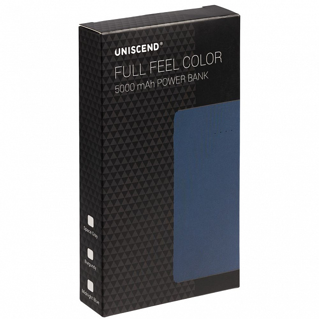 Внешний аккумулятор Uniscend Full Feel Color 5000 mAh, серый с логотипом в Екатеринбурге заказать по выгодной цене в кибермаркете AvroraStore