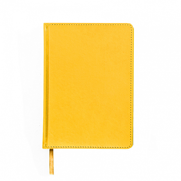 Ежедневник недатированный Campbell, А5, желтый, белый блок с логотипом в Екатеринбурге заказать по выгодной цене в кибермаркете AvroraStore