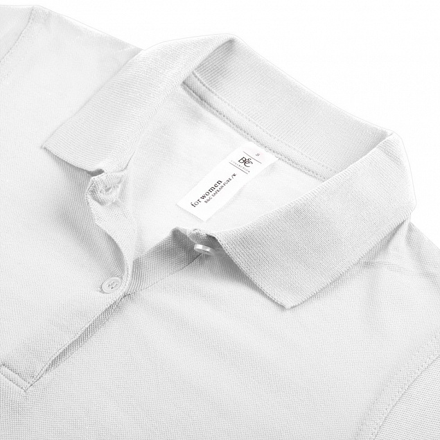 Рубашка поло женская Safran Pure белая с логотипом в Екатеринбурге заказать по выгодной цене в кибермаркете AvroraStore