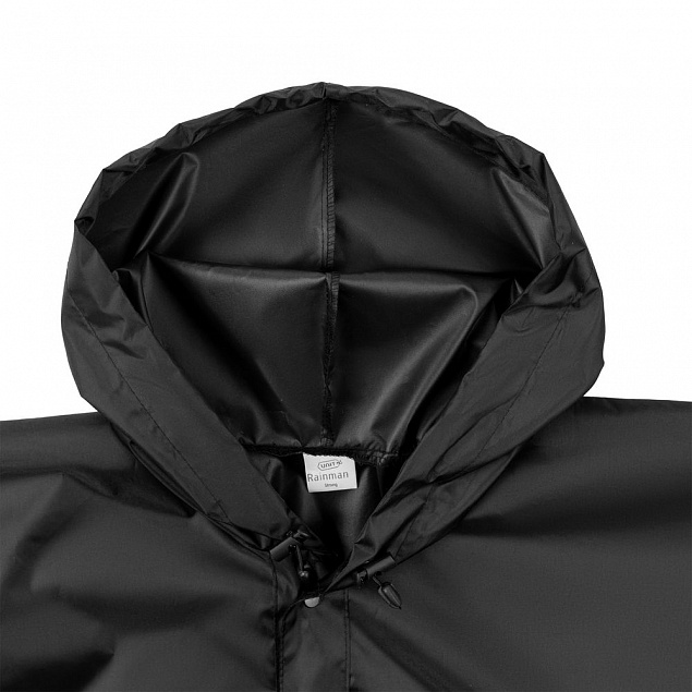 Дождевик унисекс Rainman Strong, черный с логотипом в Екатеринбурге заказать по выгодной цене в кибермаркете AvroraStore