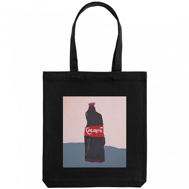 Холщовая сумка «Кола», черная с логотипом в Екатеринбурге заказать по выгодной цене в кибермаркете AvroraStore