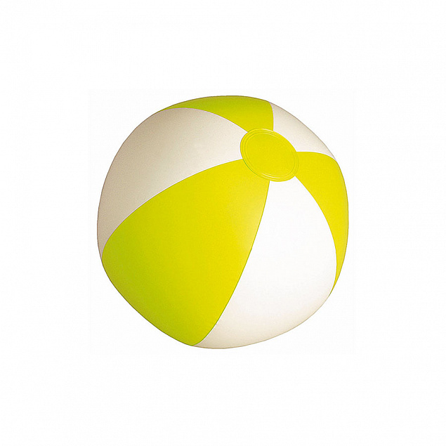 SUNNY Мяч пляжный надувной; бело-желтый, 28 см, ПВХ с логотипом в Екатеринбурге заказать по выгодной цене в кибермаркете AvroraStore