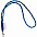 Шнурок для бейджа Tube Long, черный с синим с логотипом в Екатеринбурге заказать по выгодной цене в кибермаркете AvroraStore