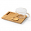 Набор MORKEL:чашка, ложка, подставка, бамбук, боросиликатное стекло с логотипом в Екатеринбурге заказать по выгодной цене в кибермаркете AvroraStore