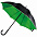 Зонт-трость Downtown, черный с зеленым с логотипом в Екатеринбурге заказать по выгодной цене в кибермаркете AvroraStore
