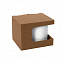 Коробка для кружек 23504, 26701, размер 12,3х10,0х9,2 см, микрогофрокартон, коричневый с логотипом в Екатеринбурге заказать по выгодной цене в кибермаркете AvroraStore