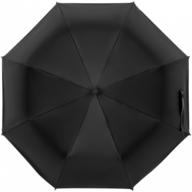 Зонт складной с защитой от УФ-лучей Sunbrella, черный с логотипом в Екатеринбурге заказать по выгодной цене в кибермаркете AvroraStore
