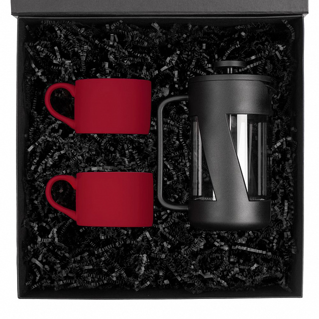 Набор для чая на 2 персоны Best Morning, красный с логотипом в Екатеринбурге заказать по выгодной цене в кибермаркете AvroraStore