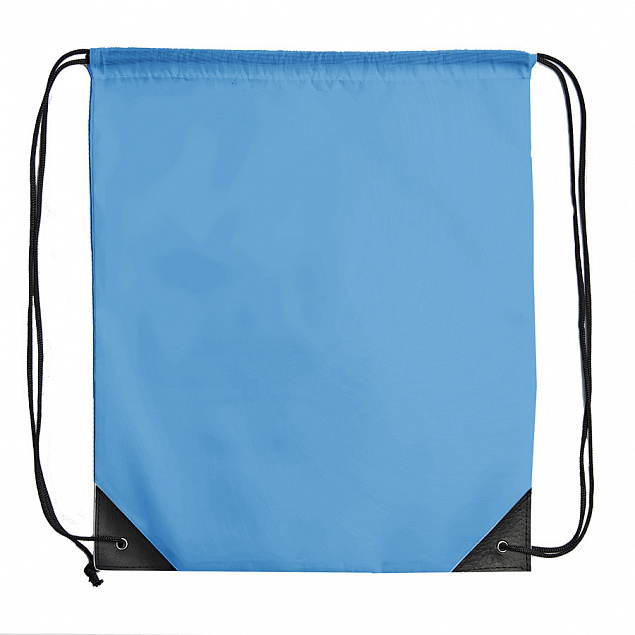 Рюкзак мешок с укреплёнными уголками BY DAY, голубой, 35*41 см, полиэстер 210D с логотипом в Екатеринбурге заказать по выгодной цене в кибермаркете AvroraStore