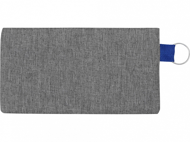 Универсальный пенал из переработанного полиэстера RPET Holder, серый/синий с логотипом в Екатеринбурге заказать по выгодной цене в кибермаркете AvroraStore