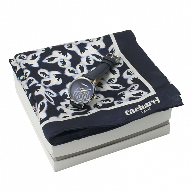Набор (платок шейный, часы наручные) с логотипом в Екатеринбурге заказать по выгодной цене в кибермаркете AvroraStore