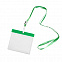 Ланъярд с держателем для бейджа; зеленый; 11,2х0,5 см; полиэстер, пластик; тампопечать, шелкогр с логотипом в Екатеринбурге заказать по выгодной цене в кибермаркете AvroraStore