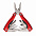 Мультиинструмент "Нюрнберг" - Красный PP с логотипом в Екатеринбурге заказать по выгодной цене в кибермаркете AvroraStore